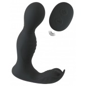 Черная анальная пробка с вибрацией, вращением и пультом ДУ RC Butt Plug with 2 Functions - Orion - в Ессентуках купить с доставкой
