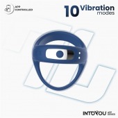 Синее интерактивное эрекционное виброкольцо Rank - Intoyou - в Ессентуках купить с доставкой