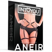 Черные стрепы на бёдра Aneir - Intoyou - купить с доставкой в Ессентуках