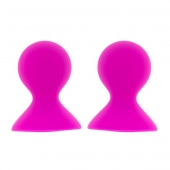 Ярко-розовые помпы для сосков LIT-UP NIPPLE SUCKERS LARGE PINK - Dream Toys