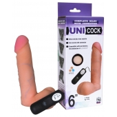 Фаллическая насадка Харнесс UNICOCK 6  с вибрацией - 18 см. - LOVETOY (А-Полимер) - купить с доставкой в Ессентуках