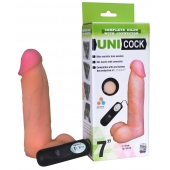 Фаллическая насадка Харнесс UNICOCK 7  с вибрацией - 19 см. - LOVETOY (А-Полимер) - купить с доставкой в Ессентуках