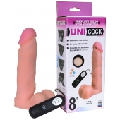 Фаллическая насадка Харнесс UNICOCK 8  с вибрацией - 20 см. - LOVETOY (А-Полимер) - купить с доставкой в Ессентуках