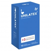 Классические презервативы Unilatex Natural Plain - 12 шт. + 3 шт. в подарок - Unilatex - купить с доставкой в Ессентуках