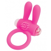 Розовое эрекционное виброкольцо A-toys с ушками - A-toys - в Ессентуках купить с доставкой