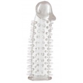 Прозрачная насадка на половой член с закрытой головкой и шипами - 12,5 см. - Toyfa Basic - в Ессентуках купить с доставкой