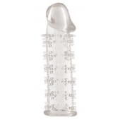 Гелевая прозрачная насадка с шипами - 12 см. - Toyfa Basic - в Ессентуках купить с доставкой