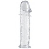 Гладкая прозрачная насадка с усиками под головкой - 12,5 см. - Toyfa Basic - в Ессентуках купить с доставкой
