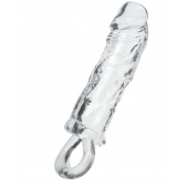 Прозрачная насадка с петлёй для фиксации - 14 см. - ToyFa - в Ессентуках купить с доставкой