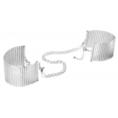 Серебристые наручники-браслеты Desir Metallique Handcuffs - Bijoux Indiscrets - купить с доставкой в Ессентуках