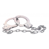 Наручники из металла с длинной цепочкой CHROME HANDCUFFS METAL HANDCUFFS W. KEY - NMC - купить с доставкой в Ессентуках
