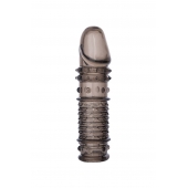 Дымчатая закрытая насадка ToyFa XLover с чешуйками и пупырышками - 13,5 см. - ToyFa - в Ессентуках купить с доставкой