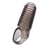 Дымчатая насадка с рёбрышками и подхватом мошонки ToyFa XLover - 12,5 см. - ToyFa - в Ессентуках купить с доставкой