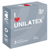 Презервативы с рёбрами Unilatex Ribbed - 3 шт. - Unilatex - купить с доставкой в Ессентуках