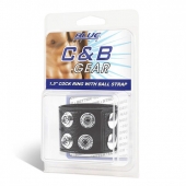 Ремень на член и мошонку 1.5  Cock Ring With Ball Strap - BlueLine - купить с доставкой в Ессентуках