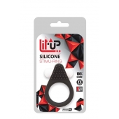 Чёрное эрекционное кольцо LIT-UP SILICONE STIMU RING 1 BLACK - Dream Toys - в Ессентуках купить с доставкой