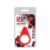 Красное эрекционное кольцо LIT-UP SILICONE STIMU RING 1 RED - Dream Toys - в Ессентуках купить с доставкой