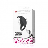 Чёрное эрекционное кольцо с вибрацией Rabbit Vibrator - Baile - в Ессентуках купить с доставкой