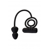 Чёрное эрекционное кольцо с вибропулькой и анальным хвостом - Erotist Adult Toys - в Ессентуках купить с доставкой