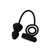 Чёрное эрекционное кольцо с вибростимулятором и анальным хвостом - Erotist Adult Toys - в Ессентуках купить с доставкой