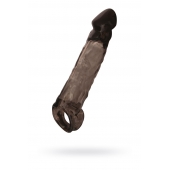 Чёрная насадка на пенис Tс подхватом - 19,5 см. - ToyFa - в Ессентуках купить с доставкой