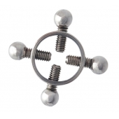 Серебристые зажимы для сосков на винтах - ToyFa - купить с доставкой в Ессентуках