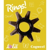Чёрное эрекционное кольцо Rings Cogweel - Lola Games - в Ессентуках купить с доставкой