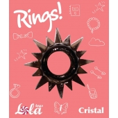 Чёрное эрекционное кольцо Rings Cristal - Lola Games - в Ессентуках купить с доставкой