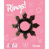 Чёрное эрекционное кольцо Rings Gear - Lola Games - в Ессентуках купить с доставкой