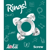 Прозрачное эрекционное кольцо Rings Screw - Lola Games - в Ессентуках купить с доставкой