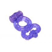 Фиолетовое эрекционное кольцо Rings Treadle с подхватом - Lola Games - в Ессентуках купить с доставкой