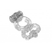 Прозрачное эрекционное кольцо Rings Treadle с подхватом - Lola Games - в Ессентуках купить с доставкой