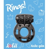 Черное эрекционное кольцо с вибрацией Rings Axle-pin - Lola Games - в Ессентуках купить с доставкой