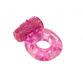 Розовое эрекционное кольцо с вибрацией Rings Axle-pin - Lola Games - в Ессентуках купить с доставкой