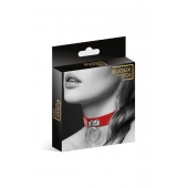 Красный узенький чокер с кольцом - Bijoux Pour Toi - купить с доставкой в Ессентуках
