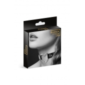Чёрный чокер с кольцом в форме сердца - Bijoux Pour Toi - купить с доставкой в Ессентуках