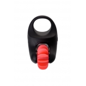 Чёрно-красное эрекционное виброкольцо Erotist - Erotist Adult Toys - в Ессентуках купить с доставкой