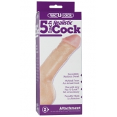 Насадка-реалистик для трусиков Vac-U-Lock 5  Realistic - 12,7 см. - Doc Johnson - купить с доставкой в Ессентуках
