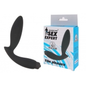 Чёрный вибростимулятор простаты Sex Expert Vibe Pleasure - Sex Expert - в Ессентуках купить с доставкой