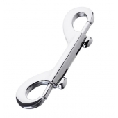 Серебристый двухсторонний карабин TOYFA Metal - ToyFa - купить с доставкой в Ессентуках