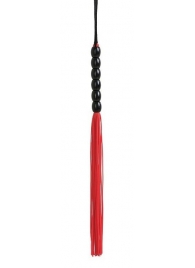 Красно-черная силиконовая мини-плеть - 22 см. - Джага-Джага - купить с доставкой в Ессентуках