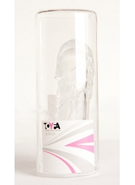 Прозрачная гелевая насадка с клиторальным отростком - 13 см. - Toyfa Basic - в Ессентуках купить с доставкой