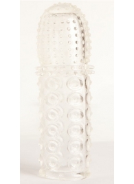 Прозрачная закрытая гелевая насадка - 13,5 см. - Toyfa Basic - в Ессентуках купить с доставкой