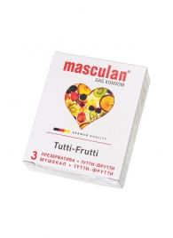 Жёлтые презервативы Masculan Ultra Tutti-Frutti с фруктовым ароматом - 3 шт. - Masculan - купить с доставкой в Ессентуках