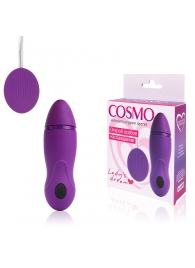Фиолетовое виброяйцо Cosmo с пультом управления на проводе - Bior toys