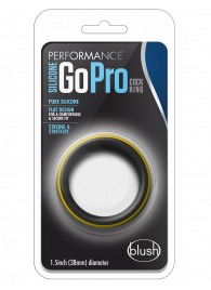 Черно-желтое силиконовое эрекционное кольцо Silicone Go Pro Cock Ring - Blush Novelties - в Ессентуках купить с доставкой