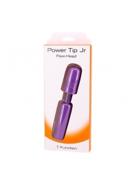 Фиолетовый мини-вибратор POWER TIP JR MASSAGE WAND - Seven Creations