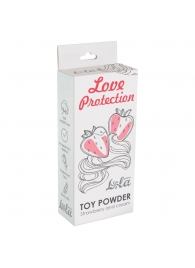 Пудра для игрушек Love Protection с ароматом клубники со сливками - 30 гр. - Lola Games - купить с доставкой в Ессентуках