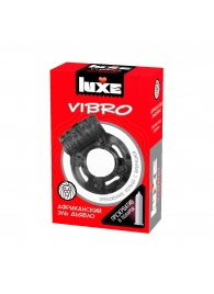 Чёрное эрекционное виброкольцо Luxe VIBRO  Африканский Эль Дьябло  + презерватив - Luxe - в Ессентуках купить с доставкой