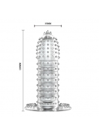 Закрытая прозрачная насадка Crystal sleeve - 12 см. - Erowoman-Eroman - в Ессентуках купить с доставкой
